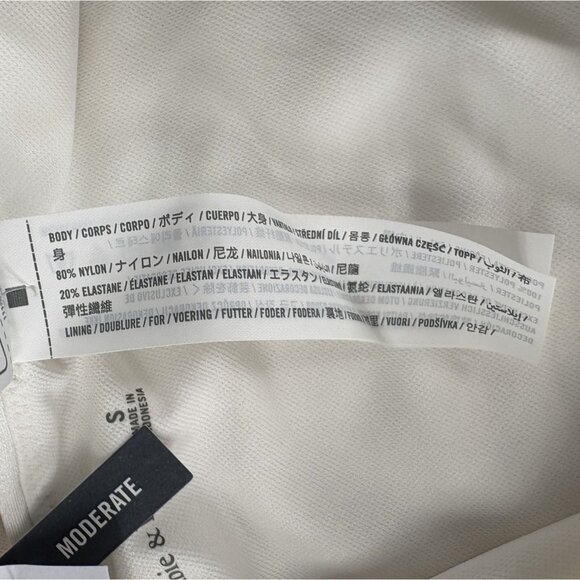 NWT Abercrombie & Fitch White Floral Rose Bikini Set L Top S Bottom High Waisted - Picture 5 of 7